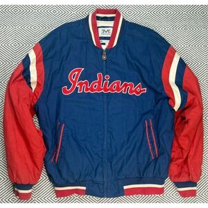 Mirage Vtg Rare MBL Embroidered Chief‎ Wahoo Cleveland Indians Jacket Size L